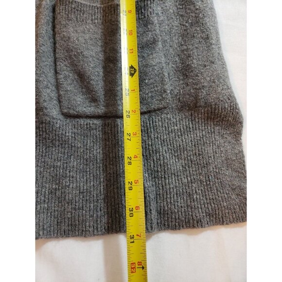Madewell Womens Long Cardigan Gray Merino Wool Alpaca Open front Pockets Size M - Picture 14 of 15
